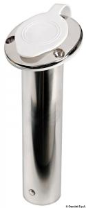 Portacanne inox 75° tappo bianco